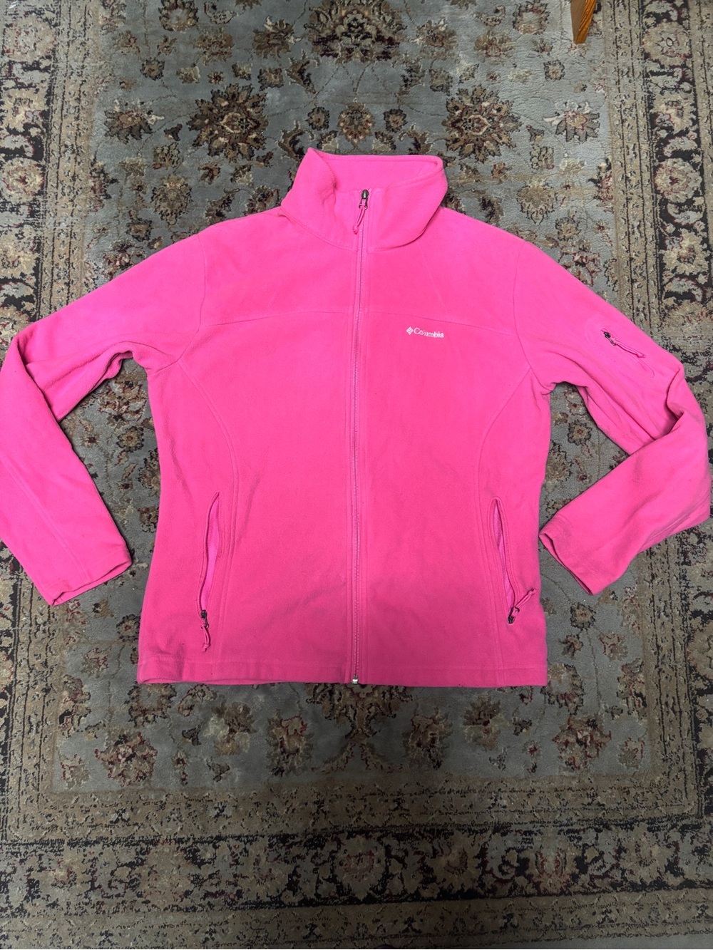 Columbia Women's Bright Pink Full-Zip Fleece Jacket